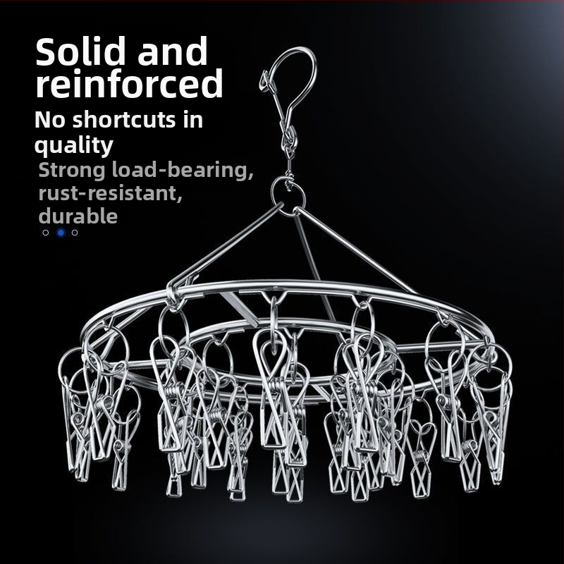 Nerezový sušiak na ponožky s viacerými klipmi, vnútorný vešiak, domáci sušiak na ponožky, sušiak na ponožky do internátu, úložný priestor na ponožky