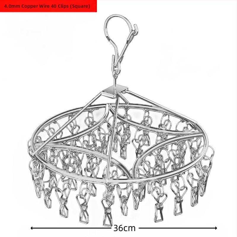 Rozsdamentes acél szárítóállvány, többkapcsos belső akasztó, háztartási szárítóállvány, zoknitartó, kollégiumi szárítózokni, tárolózokni