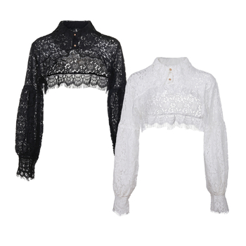 Αμερικανική δαντέλα κοίλο ρετρό σάλι Amazon ζεστό διακοσμητικό κολάρο πουκάμισου για το Halloween ψεύτικο κολάρο Cos αξεσουάρ