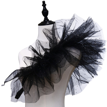 Lotte Ιαπωνικού Στυλ Χνουδωτό Πλέγμα Ζώνης Καλωσορίσματος Χιαστί Σάλι Ψεύτικο Κολάρο Μεταμφίεσης Μπαρ Αξεσουάρ Υποδοχής Κολάρο