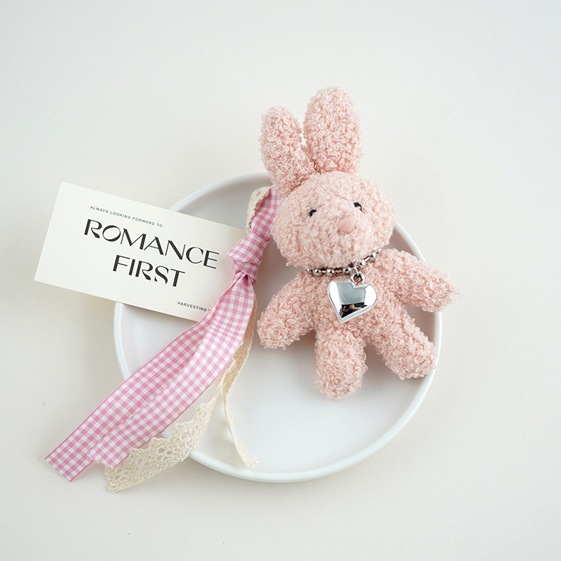 Kis piros könyv szerelmes masni nyuszi plüss táska iskolatáska medál lány baba baba kulcstartó függő díszek