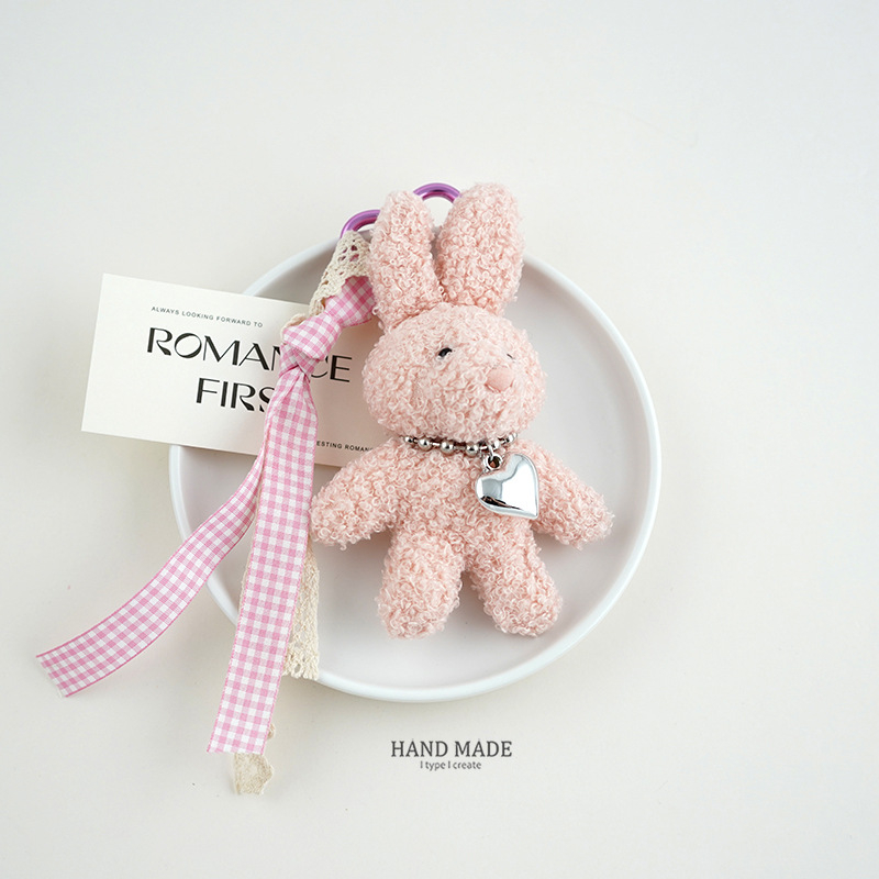 Kis piros könyv szerelmes masni nyuszi plüss táska iskolatáska medál lány baba baba kulcstartó függő díszek