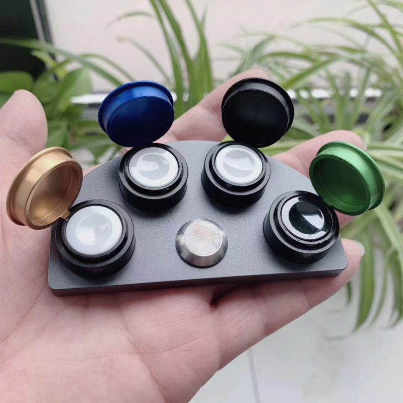 Инструмент за ремонт на часовници, цветен метален капак, съд за масло с четири очи, керамичен съд за масло, шпатула за масло