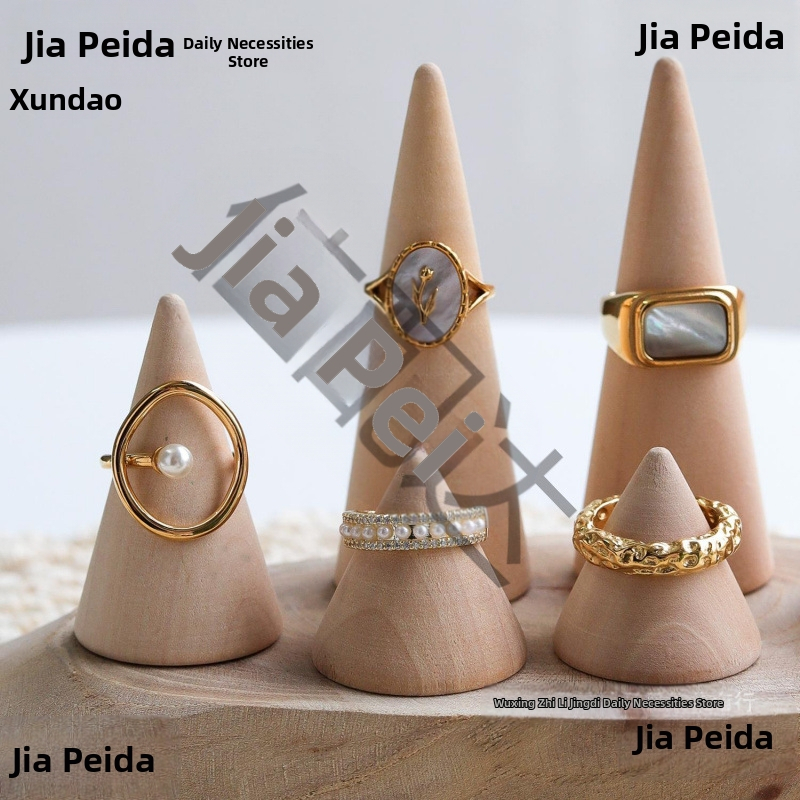 Стойка за бижута от масивно дърво, заострена, за пръстени, за бижутерски магазин, за съхранение на пръстени, за фотографиране, за позиране, за орнаменти