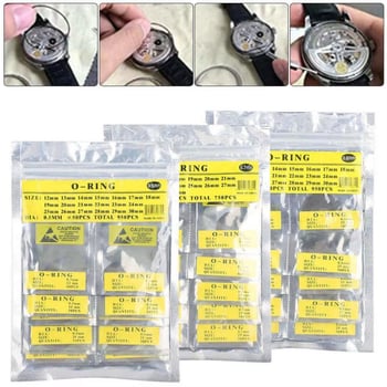 Аксесоари за часовници, гумена комбинация от водоустойчив пръстен, костюм 0.5 мм, 0.6 мм, 0.7 мм, заден капак на часовник, водоустойчив O-уплътнение