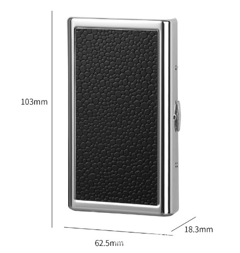 Garš 10 cm metāla pārnēsājams, garš cigarešu maciņš, kabatas gaismas plāksnes spogulis, garš cigarešu maciņš, moderns, radošs, divpusējs smēķēšanas komplekts