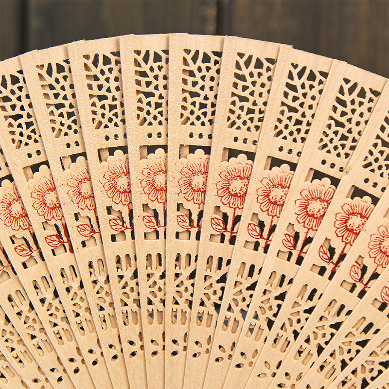 Tiesioginis gamyklos tiekimas kinų senovinio stiliaus tuščiaviduris vėduoklis kvapnus medinis vėduoklis Xiangyang gėlės medinis vėduoklis senovinis Hanfu kostiumas šokio vėduoklė