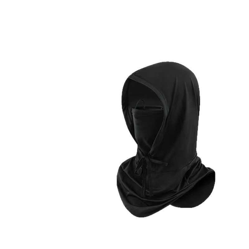 Päikesekaitse jääsiidist kapuuts Uus õues jalgrattasõiduks mõeldud päikesevari kapuutsiga sall Täielik näo kaelakaitse Kolm-ühes päikesekaitsemask