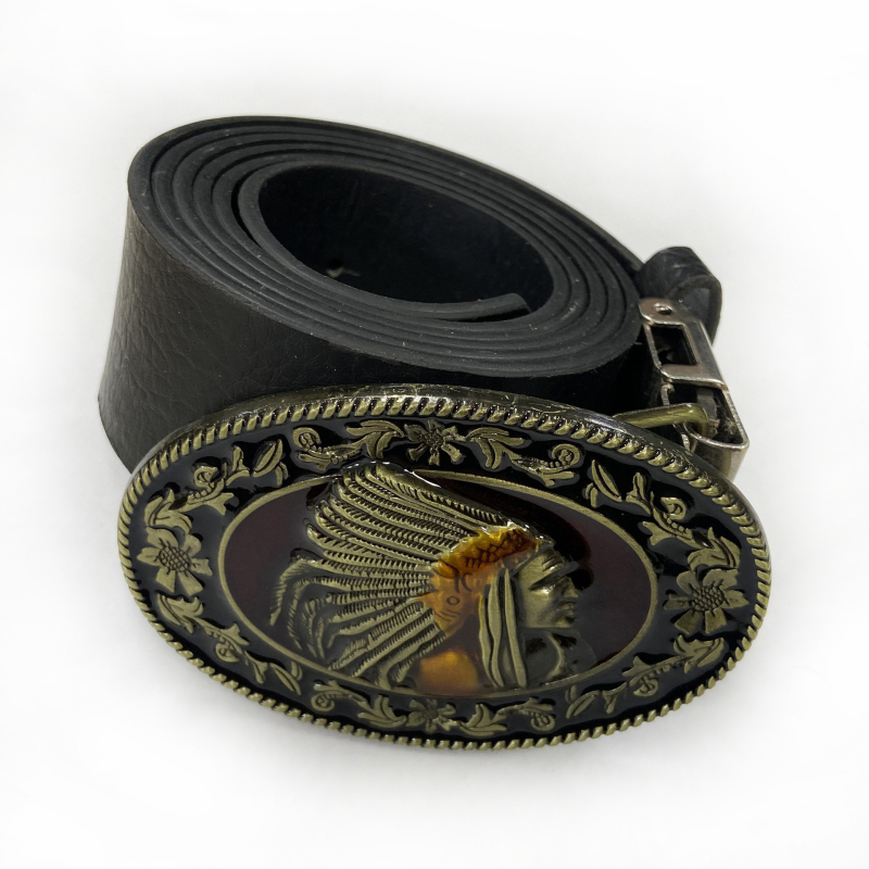 BULLZINE cinka sakausējuma indiešu jostas sprādze 03151-1 retro ikdienas vesterna džinsa jostas sprādze