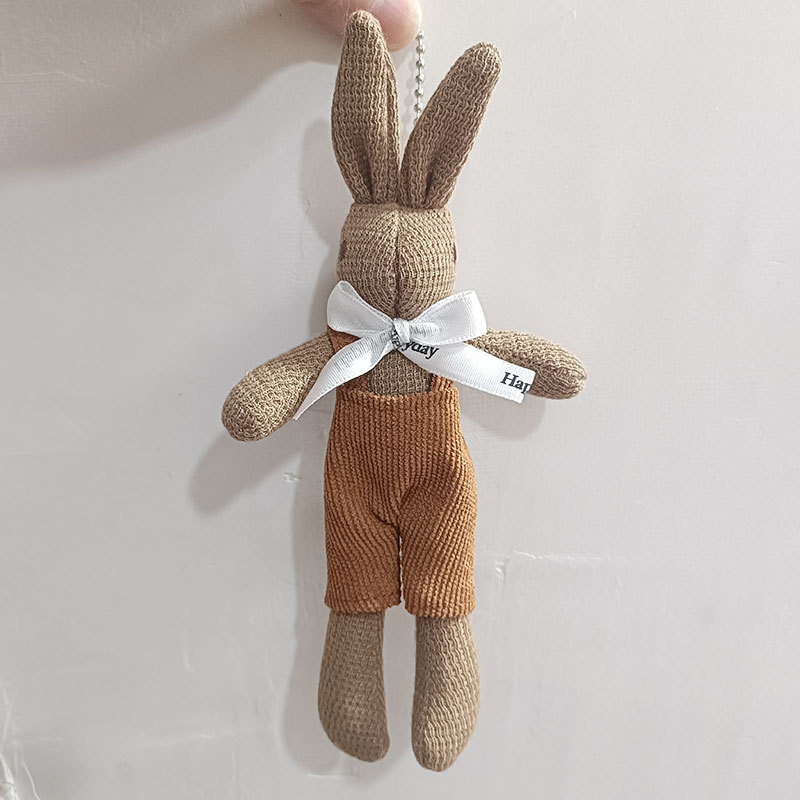 Divat tyúkláb alakú nyúl aranyos plüss baba medál kreatív kulcstartó táska medál plüss játék nagykereskedelem