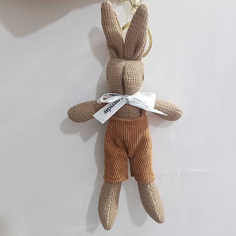 Divat tyúkláb alakú nyúl aranyos plüss baba medál kreatív kulcstartó táska medál plüss játék nagykereskedelem