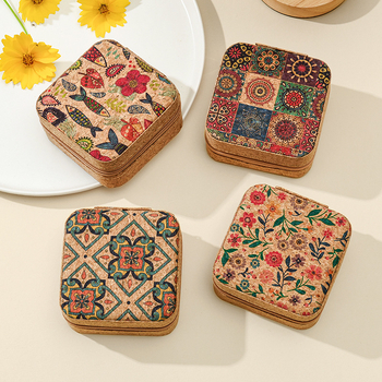 Šaltinis Gamintojas Originali aukštos klasės kamštinė papuošalų dėžutė Nešiojami kelioniniai auskarai Žiedai, karoliai Laikymo dėžutė Gamintojas Didmeninė prekyba