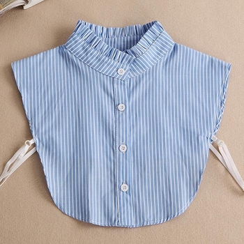 Νέο ψεύτικο κολάρο σε όλο το ταίρι, λευκό ριγέ, χρώμα φόντου, προσωπικότητα, άνετο, ιδιοσυγκρασία, ψεύτικο κολάρο, καθημερινό πάρτι για μετακινήσεις καθημερινά