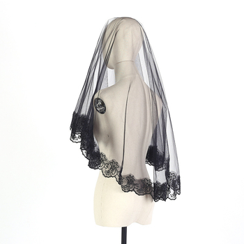 Euroopa ja Ameerika halloweeni peakate, kummituslik pruudi loor, must lühike vintage fotorekvisiidid, pitsist internetist punane reisiloor