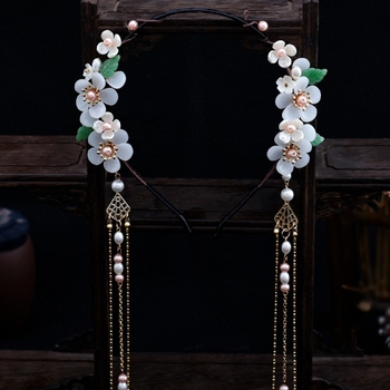 Hanfu Καπέλα Φούντα Περπάτημα Αντίκα Τεμπέλης Μεταξωτό Λουλούδι Νεράιδα Κορδέλα για τα μαλλιά Φούντα Περπάτημα Καθημερινά Αξεσουάρ Μαλλιών Αξεσουάρ Αρχαίων Κοστουμιών