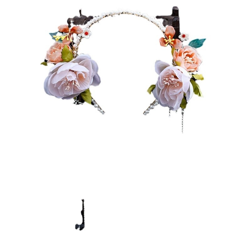 Hanfu pokrivalo za glavu s resicama za hodanje, antikna svilena traka za cvijeće s vilinskim motivom resica za hodanje, dnevni dodaci za kosu, drevni dodaci za kostime