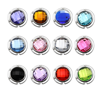 Divatos és hordozható kerek akril drágakő táska akasztó női táska asztali karácsonyi harisnya kandalló akasztó többszínű