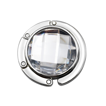 Μοντέρνο και φορητό στρογγυλό ακρυλικό γάντζο τσάντας πολύτιμων λίθων για γυναίκες, τσάντα γραφείου, χριστουγεννιάτικο γάντζο τζακιού, πολύχρωμο