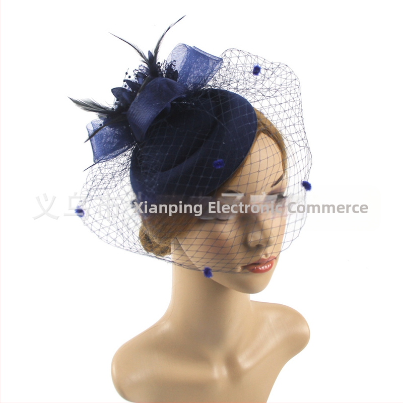 „Amazon“ populiariausi europietiški ir amerikietiški vestuviniai galvos apdangalai, retro stiliaus tinklinė cilindrinė skrybėlė, plunksnų plaukų aksesuarai, žokėjų klubo skrybėlių galvos apdangalas