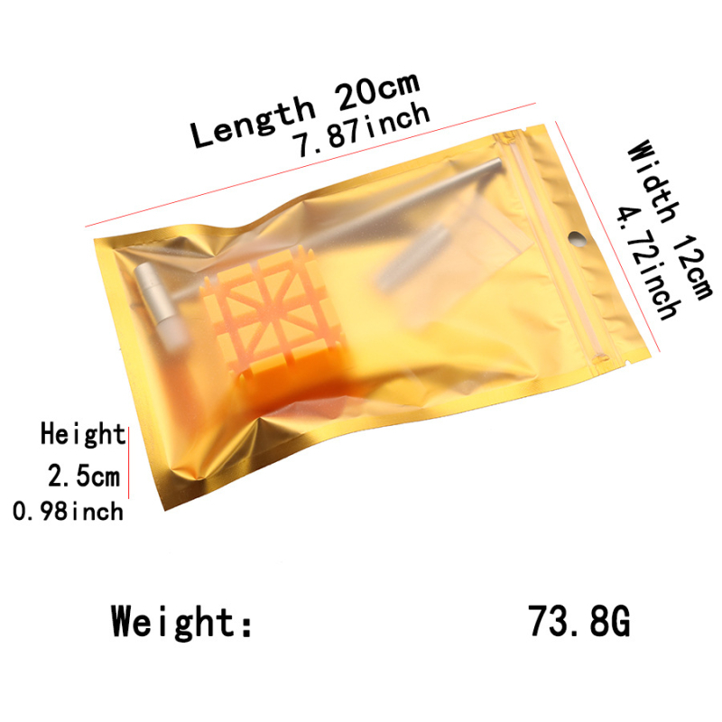 Órajavító eszköz 4 az 1-ben digitális óraszíj készlet eltávolító fém kalapács két lyukasztó tű sárga rizs ülés