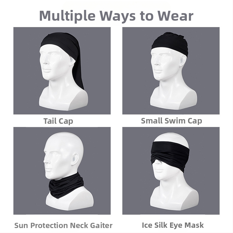 Лятна многофункционална слънцезащитна яка, спортна екипировка за открито, велосипед, мотоциклет, шал от ледена коприна, маска за езда