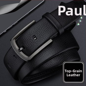 King's Paul öv, férfi, csúcskategóriás, valódi bőr tűs csattal, 2025-ös új, üzleti, minden mérkőzésre alkalmas, marhabőr öv, divatos derékkal.