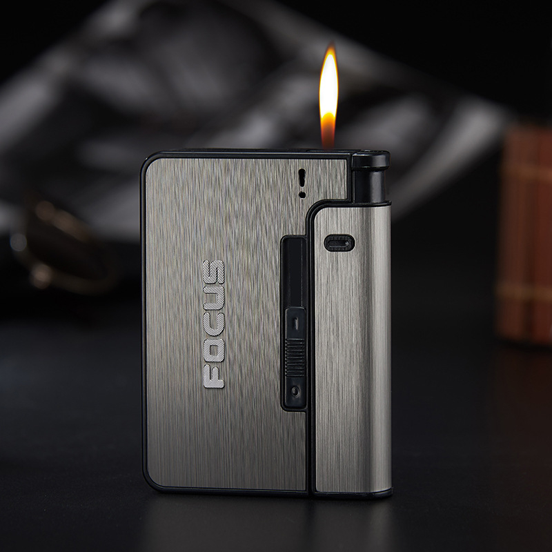 FOCUS Creative Split rezerves vienreizlietojamā vīriešu desmit automātiskā cigarešu maciņa mitrumizturīga spiediena izturīga pārnēsājama YH001