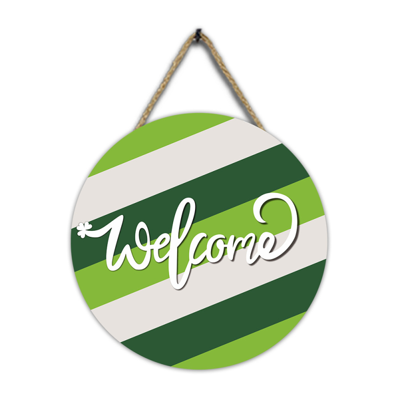 Διασυνοριακή Νέα Ξύλινη Καταχώριση για την Ημέρα του Αγίου Πατρικίου Διακόσμηση Τοίχου Σαλόνι Κρεμαστό Διακοσμητικό Ξύλινο Πορτάκι