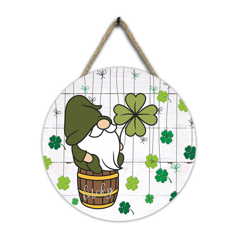 Διασυνοριακή Νέα Ξύλινη Καταχώριση για την Ημέρα του Αγίου Πατρικίου Διακόσμηση Τοίχου Σαλόνι Κρεμαστό Διακοσμητικό Ξύλινο Πορτάκι