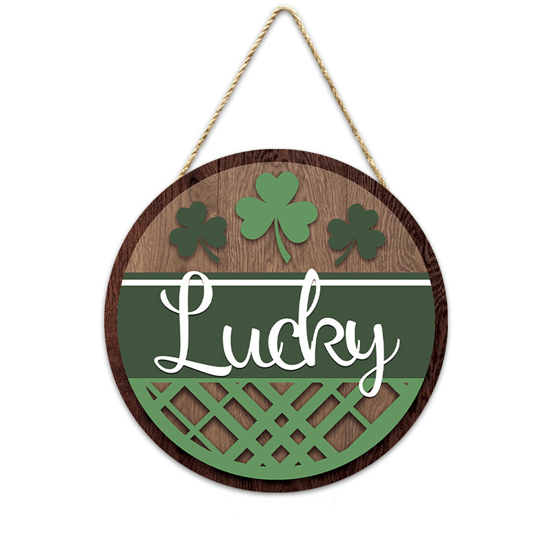 Διασυνοριακή Νέα Ξύλινη Καταχώριση για την Ημέρα του Αγίου Πατρικίου Διακόσμηση Τοίχου Σαλόνι Κρεμαστό Διακοσμητικό Ξύλινο Πορτάκι