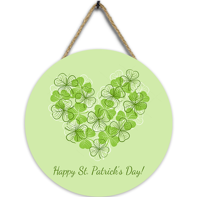 Διασυνοριακή Νέα Ξύλινη Καταχώριση για την Ημέρα του Αγίου Πατρικίου Διακόσμηση Τοίχου Σαλόνι Κρεμαστό Διακοσμητικό Ξύλινο Πορτάκι