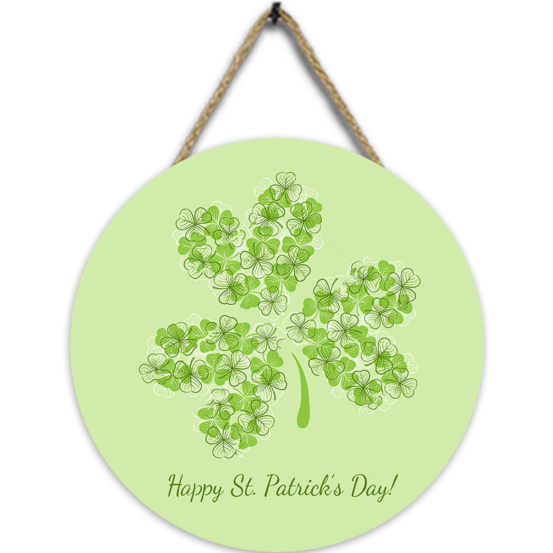 Διασυνοριακή Νέα Ξύλινη Καταχώριση για την Ημέρα του Αγίου Πατρικίου Διακόσμηση Τοίχου Σαλόνι Κρεμαστό Διακοσμητικό Ξύλινο Πορτάκι