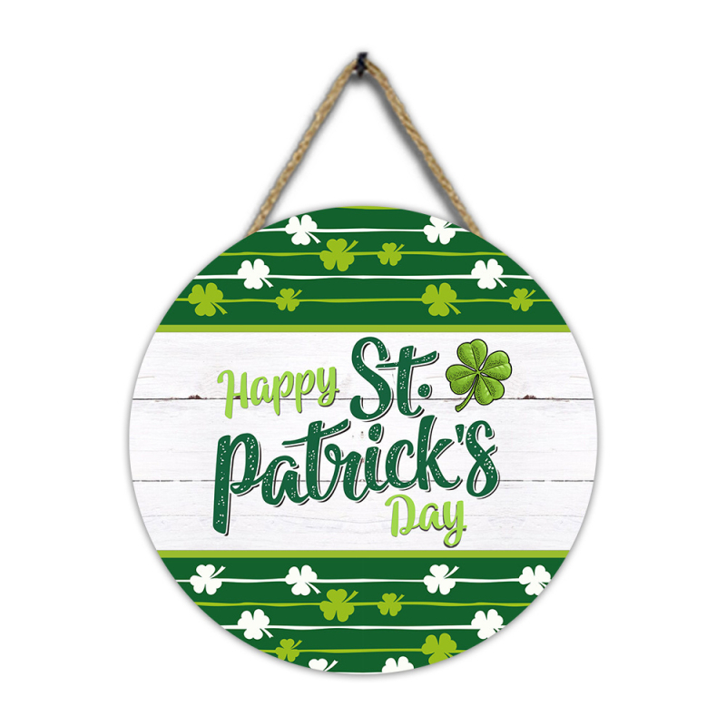 Διασυνοριακή Νέα Ξύλινη Καταχώριση για την Ημέρα του Αγίου Πατρικίου Διακόσμηση Τοίχου Σαλόνι Κρεμαστό Διακοσμητικό Ξύλινο Πορτάκι