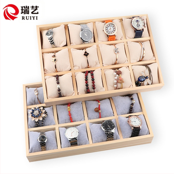 Originaalne puidust raamiga flanellist kella vitriinkapp, käevõru, käevõru vitriinkapp, 12 karpiga ehtetaldrik, puidust hoiualus