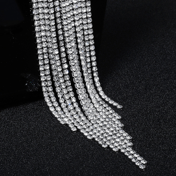 Europietiškos ir amerikietiškos prabangios ilgos kutais puoštos moteriškos plaukų segtukai, sunkiosios pramonės, pilno deimanto kaspino šoninė segtukas, madingas elegantiškas mergaitiškas kirpčiukų segtukas