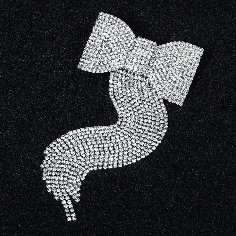 Europietiškos ir amerikietiškos prabangios ilgos kutais puoštos moteriškos plaukų segtukai, sunkiosios pramonės, pilno deimanto kaspino šoninė segtukas, madingas elegantiškas mergaitiškas kirpčiukų segtukas