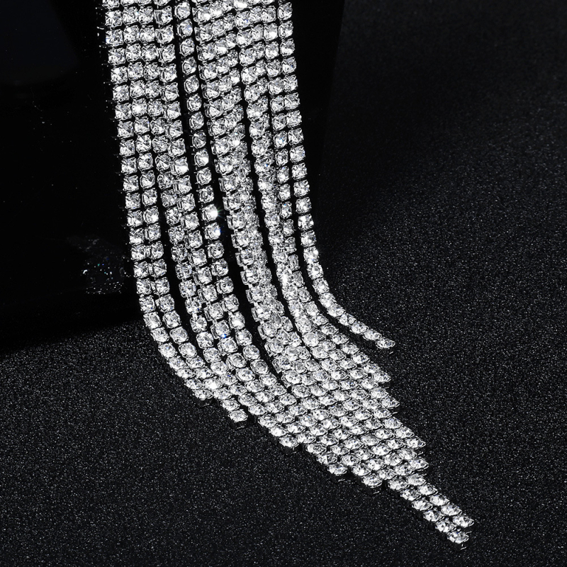 Europietiškos ir amerikietiškos prabangios ilgos kutais puoštos moteriškos plaukų segtukai, sunkiosios pramonės, pilno deimanto kaspino šoninė segtukas, madingas elegantiškas mergaitiškas kirpčiukų segtukas