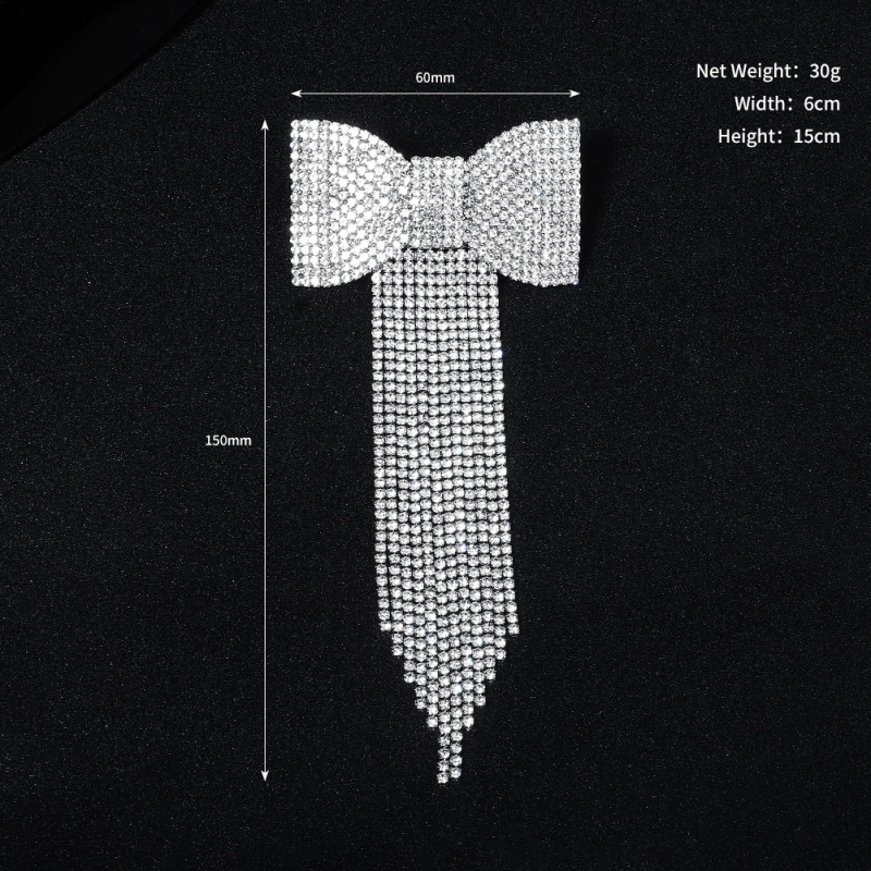 Europietiškos ir amerikietiškos prabangios ilgos kutais puoštos moteriškos plaukų segtukai, sunkiosios pramonės, pilno deimanto kaspino šoninė segtukas, madingas elegantiškas mergaitiškas kirpčiukų segtukas