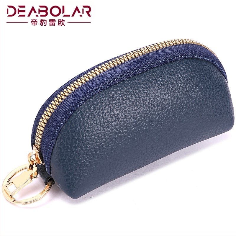 Чанта за ключове за кола за мъже, голяма вместимост, многофункционална мека кожена чанта за жени, малък портфейл, мини портфейл