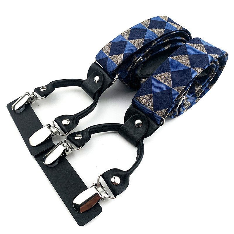 Tvornica veleprodaje muških odraslih Y 6 kopči od žakard tkanine gumene trake podesive elastične trake