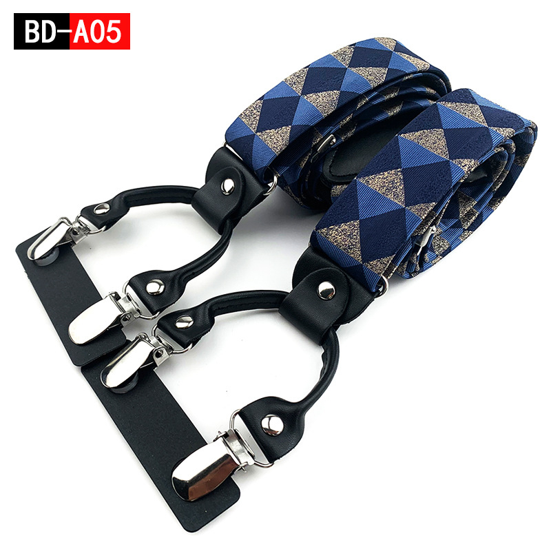 Tvornica veleprodaje muških odraslih Y 6 kopči od žakard tkanine gumene trake podesive elastične trake