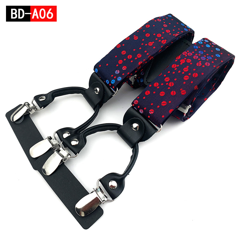 Tvornica veleprodaje muških odraslih Y 6 kopči od žakard tkanine gumene trake podesive elastične trake