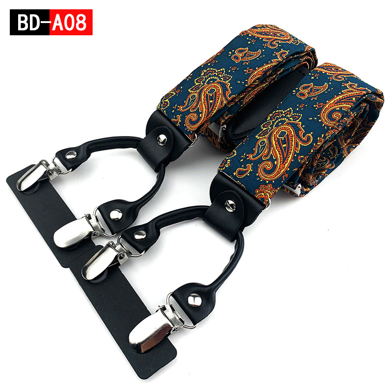 Tvornica veleprodaje muških odraslih Y 6 kopči od žakard tkanine gumene trake podesive elastične trake