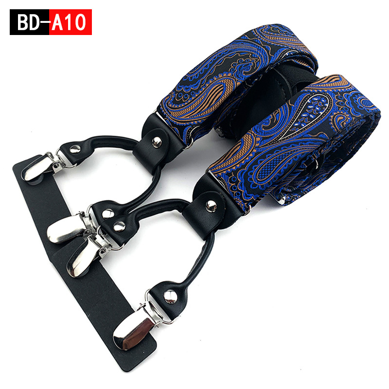 Tvornica veleprodaje muških odraslih Y 6 kopči od žakard tkanine gumene trake podesive elastične trake