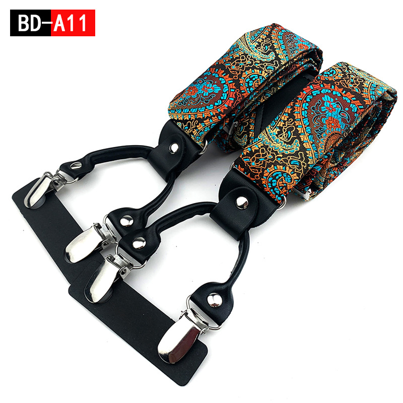 Tvornica veleprodaje muških odraslih Y 6 kopči od žakard tkanine gumene trake podesive elastične trake