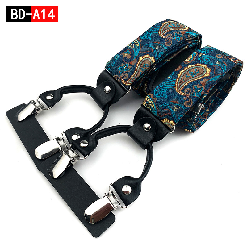 Tvornica veleprodaje muških odraslih Y 6 kopči od žakard tkanine gumene trake podesive elastične trake