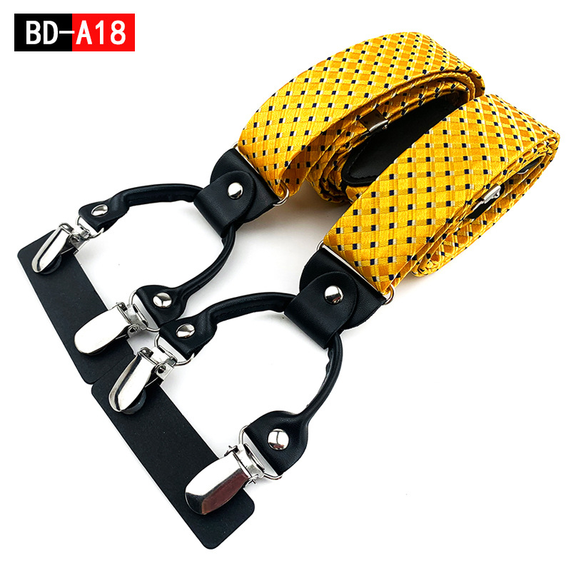 Tvornica veleprodaje muških odraslih Y 6 kopči od žakard tkanine gumene trake podesive elastične trake