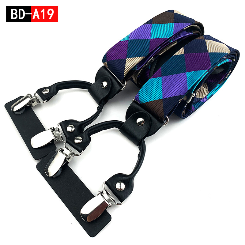 Tvornica veleprodaje muških odraslih Y 6 kopči od žakard tkanine gumene trake podesive elastične trake