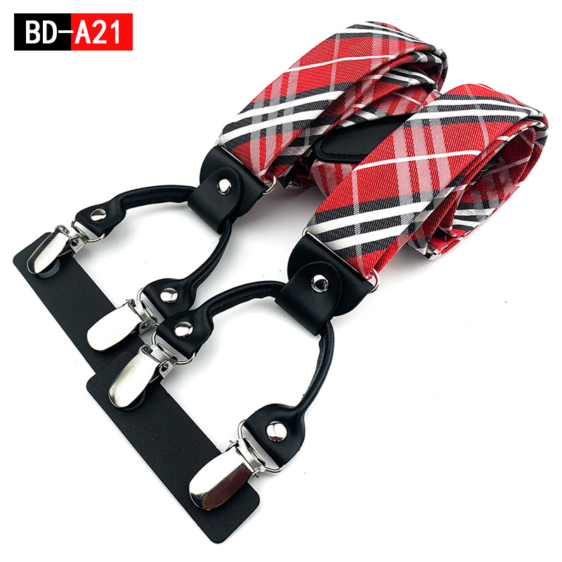 Tvornica veleprodaje muških odraslih Y 6 kopči od žakard tkanine gumene trake podesive elastične trake