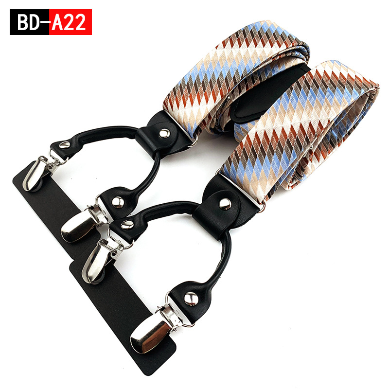 Tvornica veleprodaje muških odraslih Y 6 kopči od žakard tkanine gumene trake podesive elastične trake